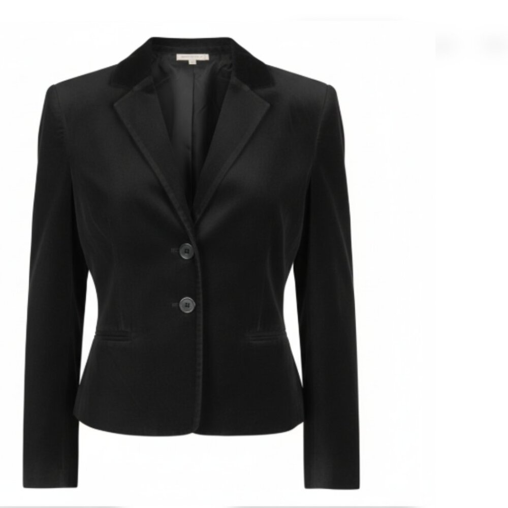 Women’s Black Suede Jacket Sz M Lined FieldGear Classic Blazer Minor Flaw